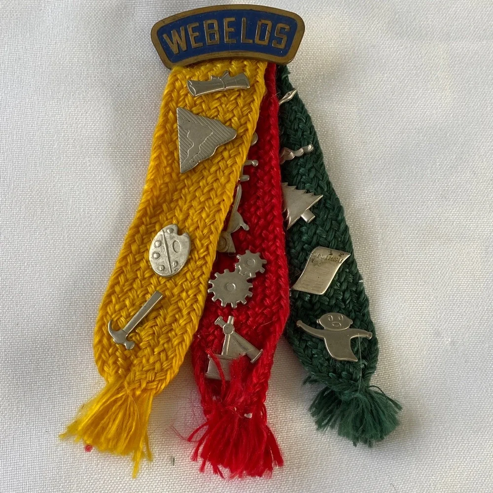 Webelos Pin With 3 Braids,Merit Pins,Boy Scouts Vintage